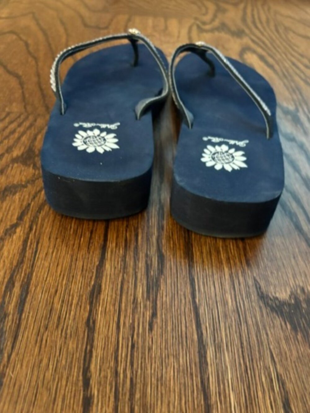 Yellow Box Navy Jello Sandals (Flip Flops) - Size 8 - EUC - Picture 2 of 3